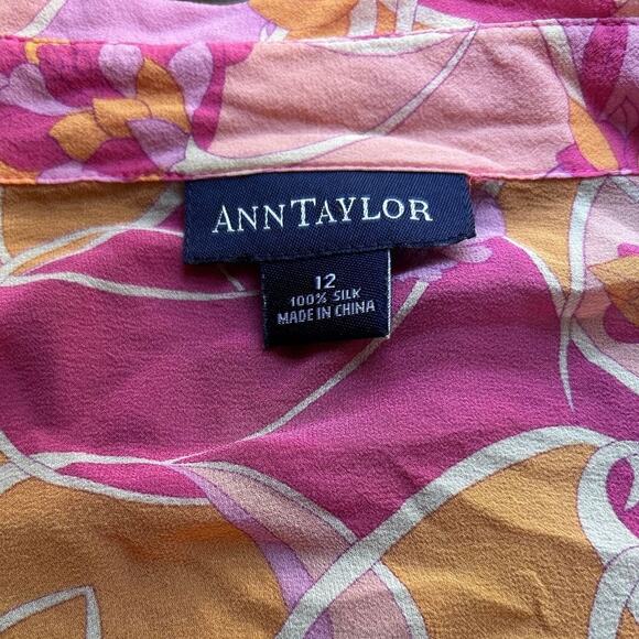 Vintage Silk Blouse – Bold Retro Print, Long Sleeve, Size 12 (Fits M) - Picture 5 of 8